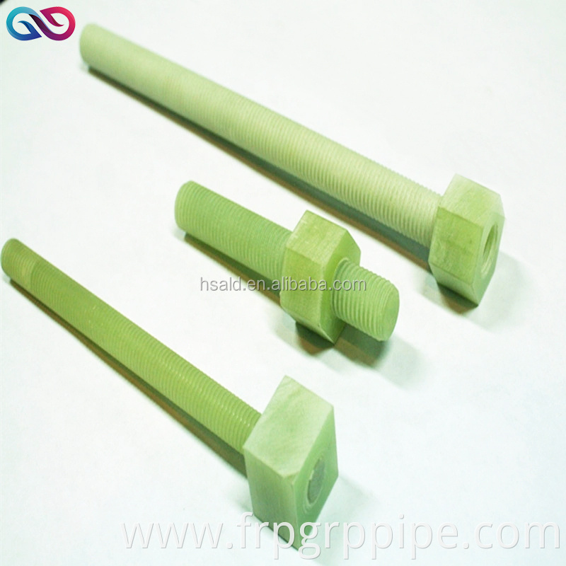 M6 M10 M12 M16 M20 M24 Composite Frp Bolt And Nut Grp Fiberglass Gre Screw Stem Fiberglass Thread Bolt4